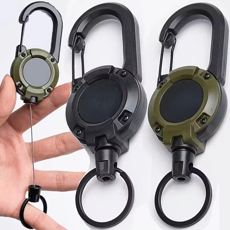 AliExpress Retractable Steel Wire Carabiner Keychain, view 5