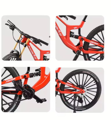 AliExpress 1:6 Scale Alloy Mountain Bike Model Realistic Gear Toy with Front & Rear Shock Absorbers for Bicycle Enthusiasts, view 2