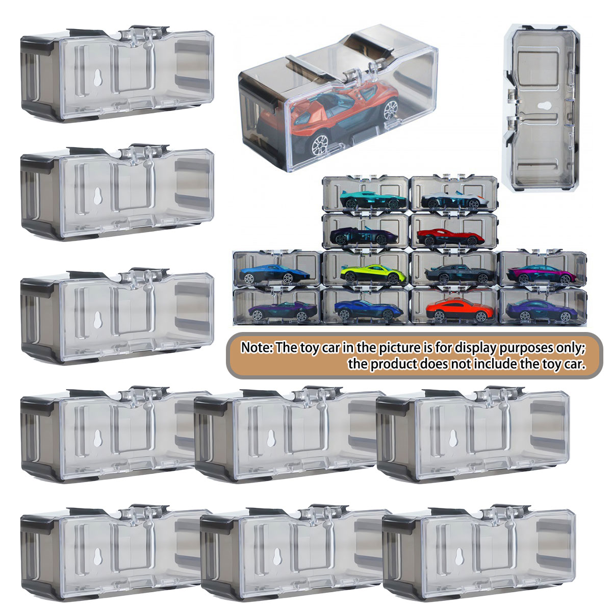 AliExpress 1/64 Acrylic Model Car Display Case Box DIY Assembly Storage Gift for Collectibles Multi-Layer Car Park (Without Car) 1/3/4/5PCS
