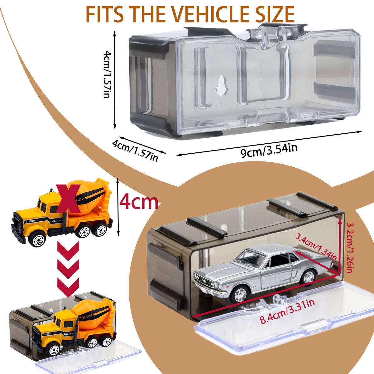 AliExpress 1/64 Acrylic Model Car Display Case Box DIY Assembly Storage Gift for Collectibles Multi-Layer Car Park (Without Car) 1/3/4/5PCS, view 2
