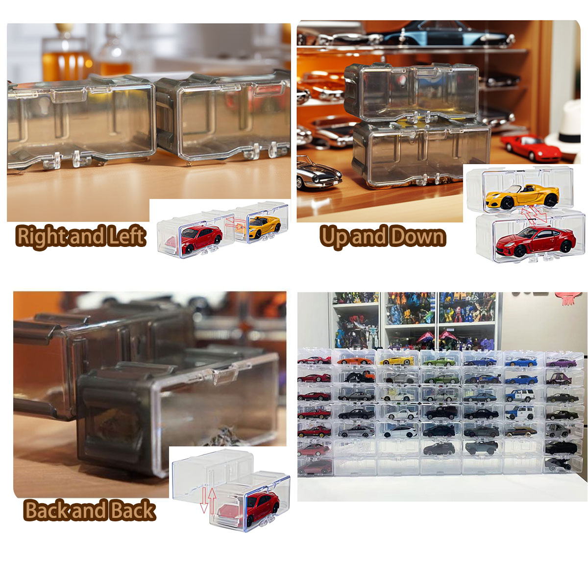 AliExpress 1/64 Acrylic Model Car Display Case Box DIY Assembly Storage Gift for Collectibles Multi-Layer Car Park (Without Car) 1/3/4/5PCS, view 3