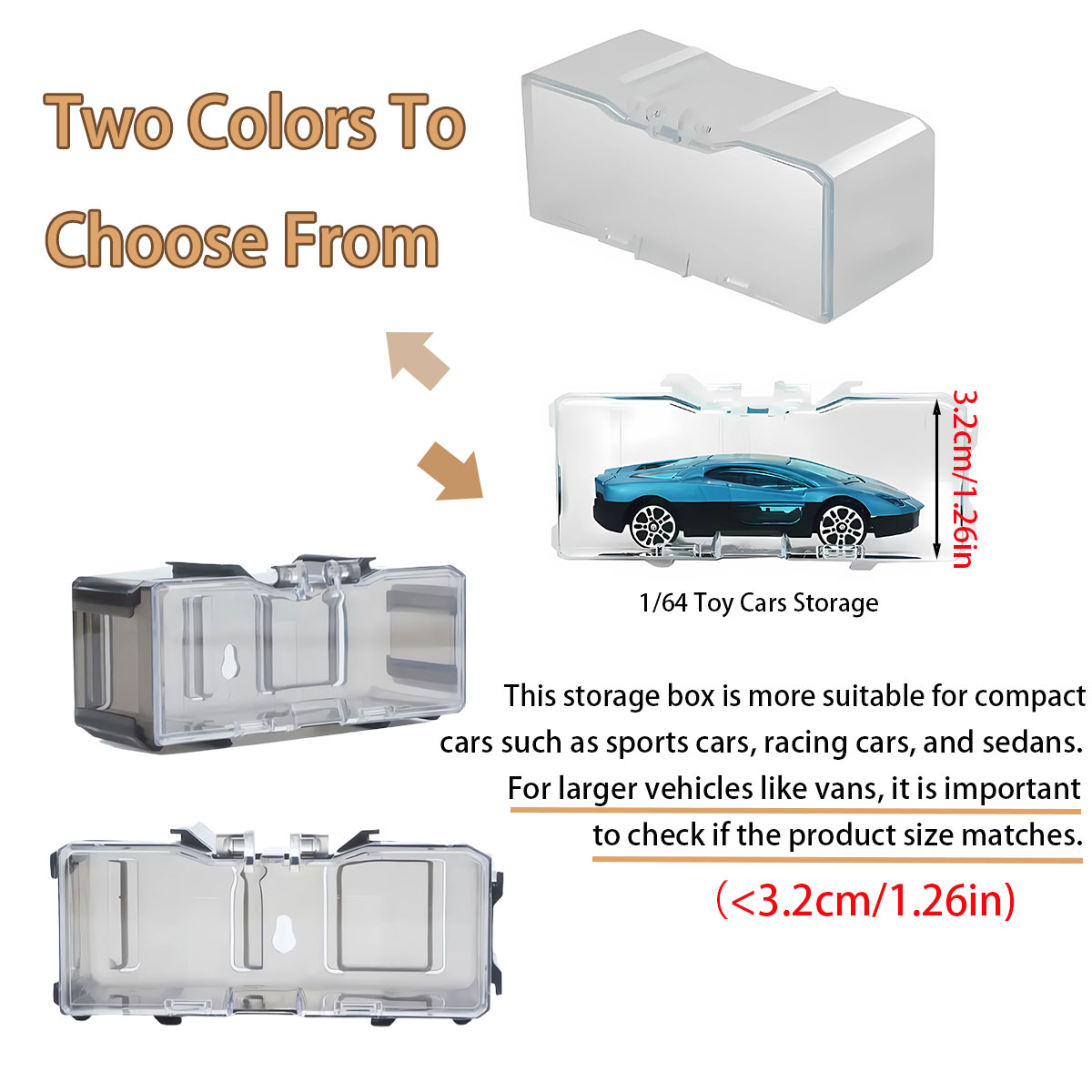 AliExpress 1/64 Acrylic Model Car Display Case Box DIY Assembly Storage Gift for Collectibles Multi-Layer Car Park (Without Car) 1/3/4/5PCS, view 4