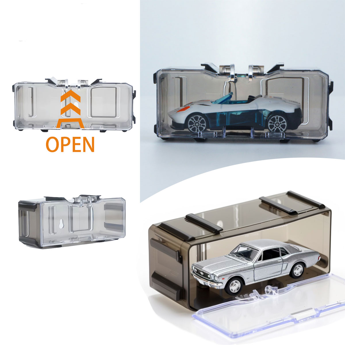 AliExpress 1/64 Acrylic Model Car Display Case Box DIY Assembly Storage Gift for Collectibles Multi-Layer Car Park (Without Car) 1/3/4/5PCS, view 5