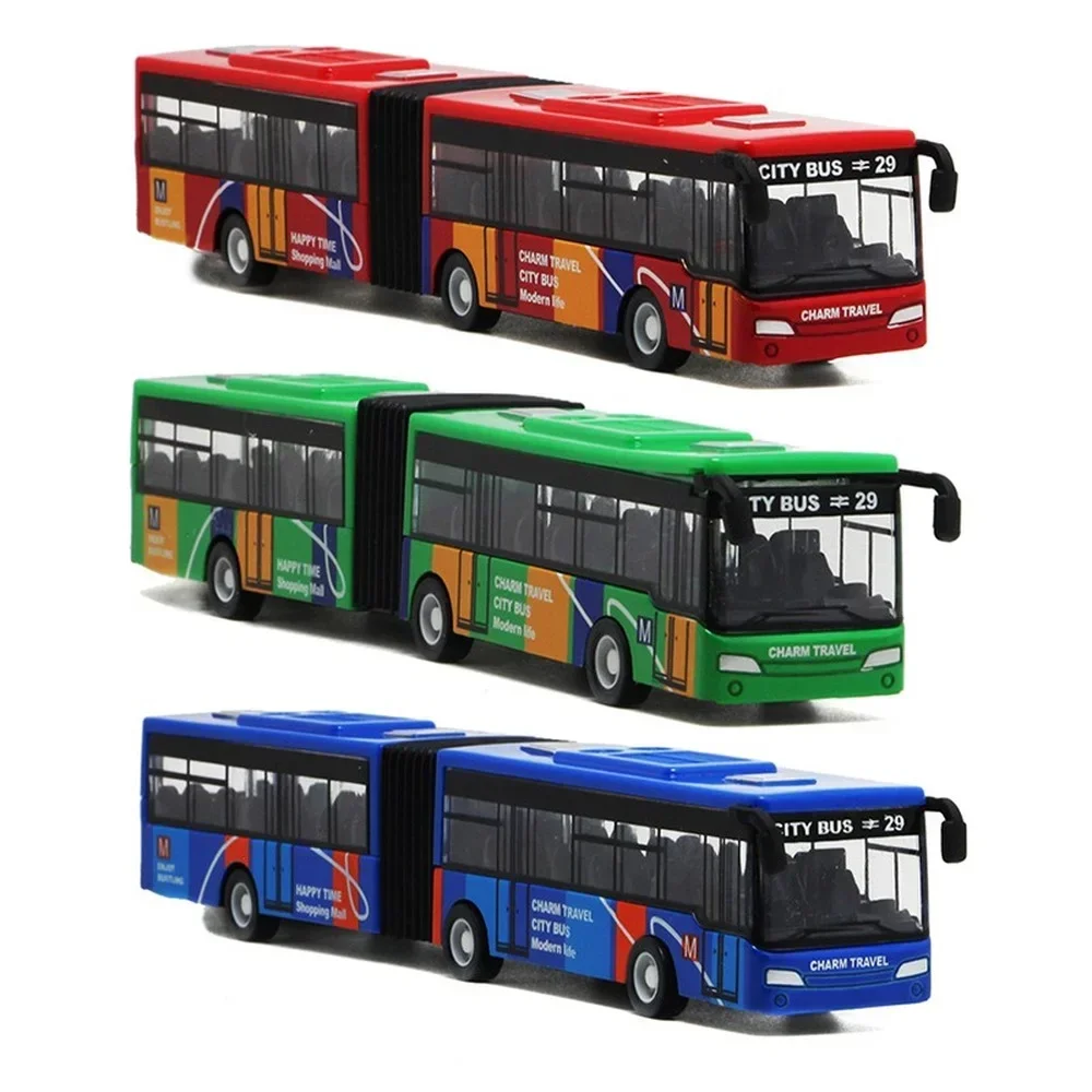 AliExpress 1/64 Diecast Alloy City Bus Pull Back Cars Kids Toy Car Inertia Vehicle Model Toy Educational Toys for Children Gift Boys Toys