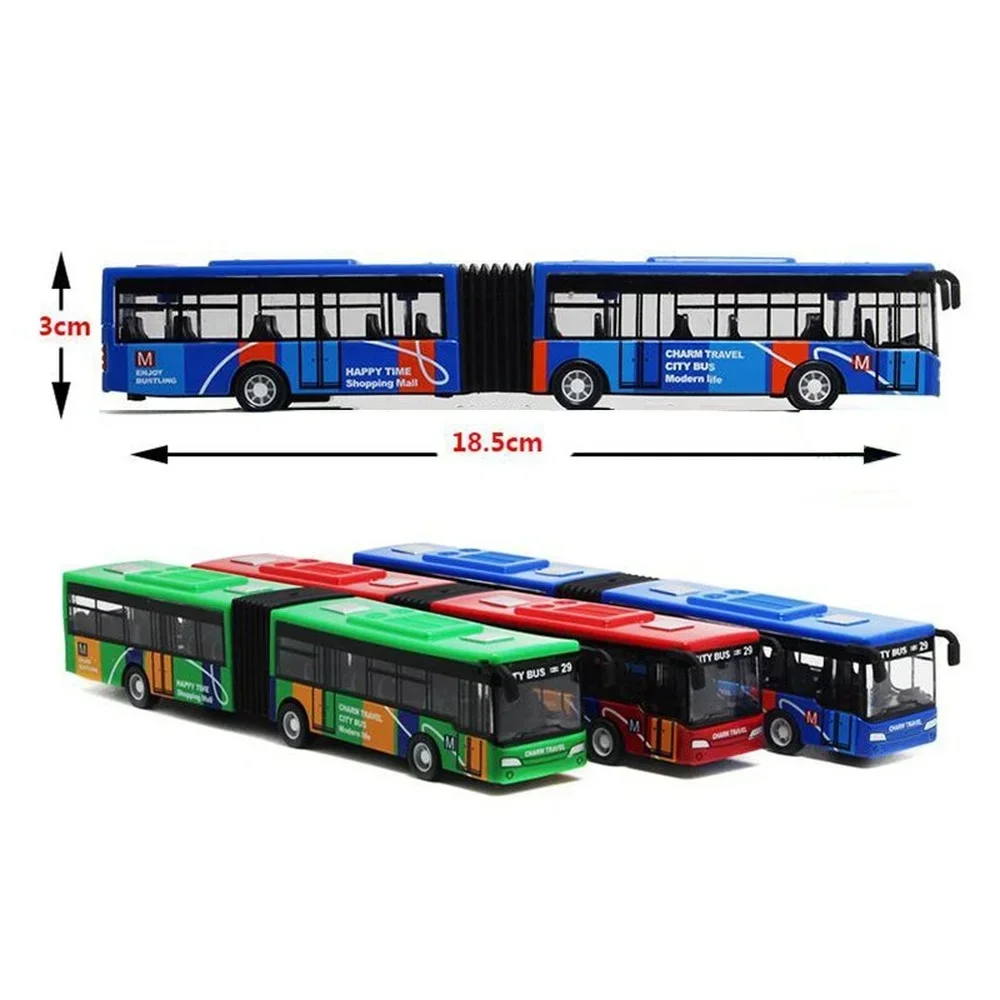 AliExpress 1/64 Diecast Alloy City Bus Pull Back Cars Kids Toy Car Inertia Vehicle Model Toy Educational Toys for Children Gift Boys Toys, view 3