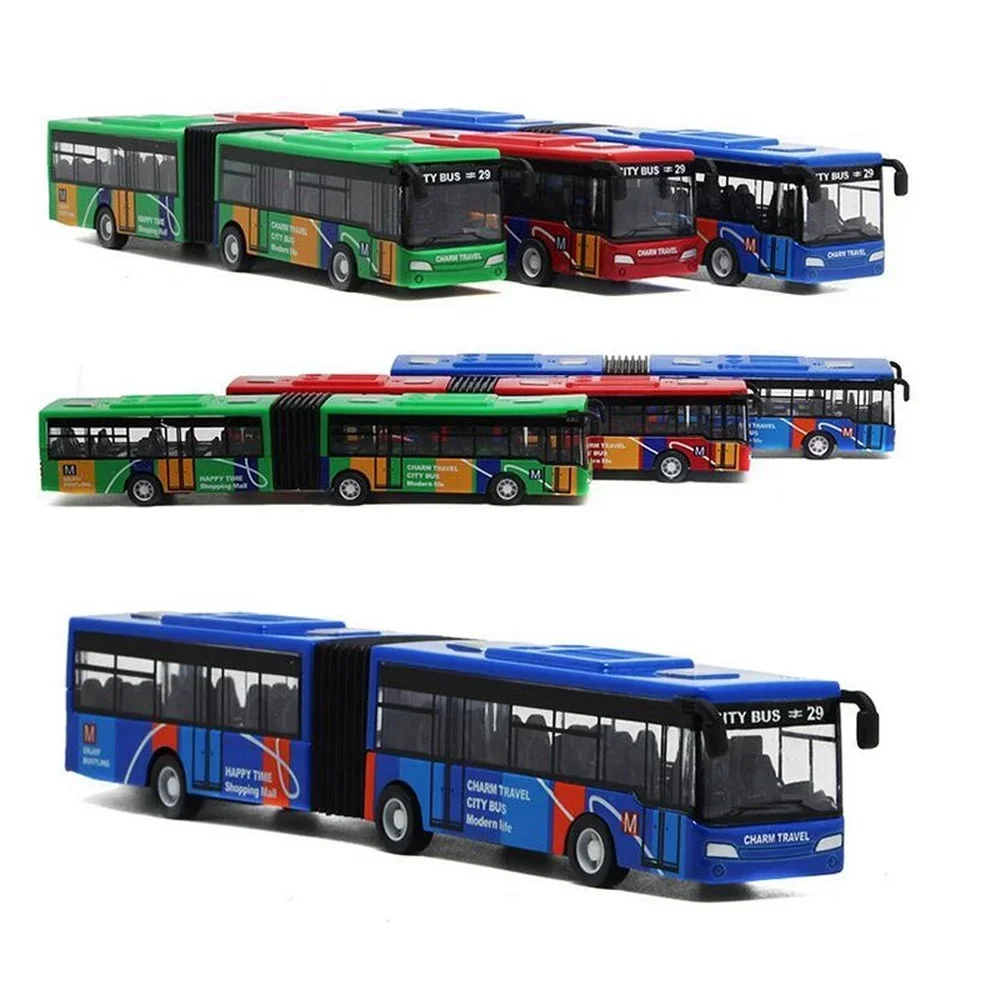 AliExpress 1/64 Diecast Alloy City Bus Pull Back Cars Kids Toy Car Inertia Vehicle Model Toy Educational Toys for Children Gift Boys Toys, view 4
