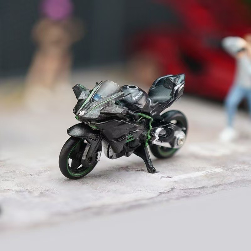 AliExpress 1:64 H2R Motorcycle Limited Edition Simulation Mini Model Collection Ornament Motorcycle Handmade Children's Toy Gift, view 3