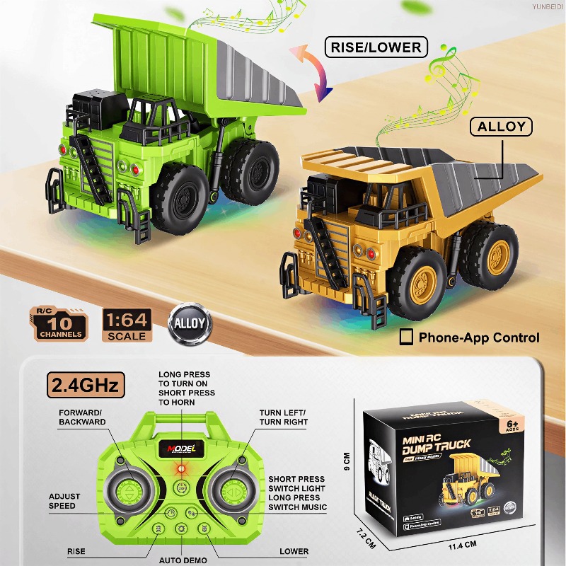 AliExpress 1:64 Remote Control and Alloy Truck Forklift with Trailer Worktop Mini Bluetooth RC Elevator Vehicle Children's Toy Holiday Gift, view 4