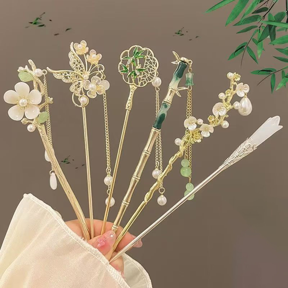 AliExpress Chinese Style Floral Tassel Hair Stick