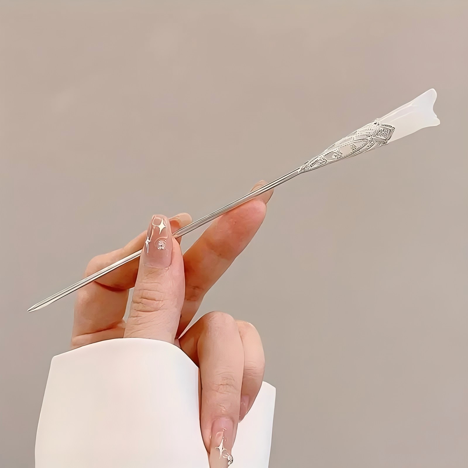 AliExpress Chinese Style Floral Tassel Hair Stick, view 4