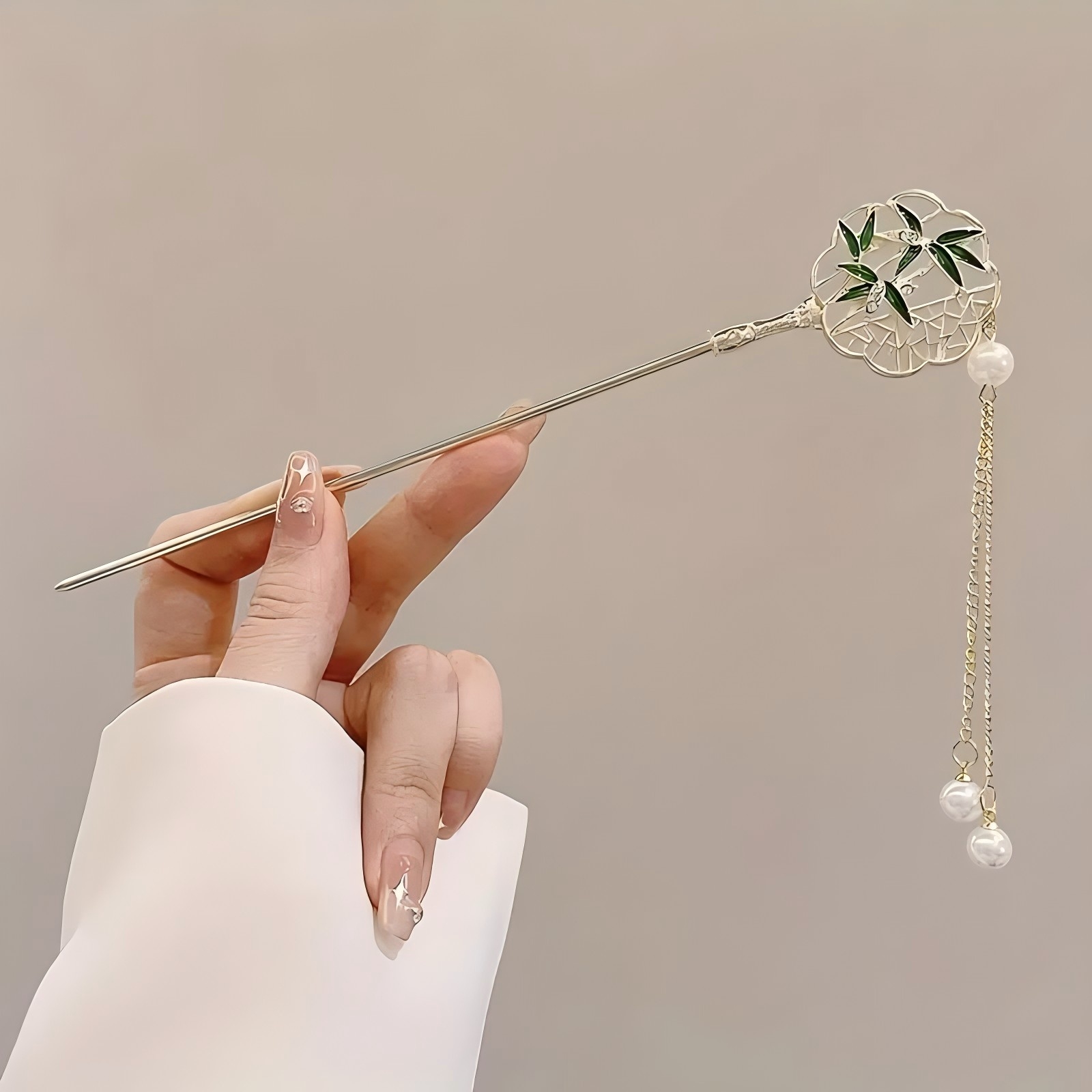 AliExpress Chinese Style Floral Tassel Hair Stick, view 5