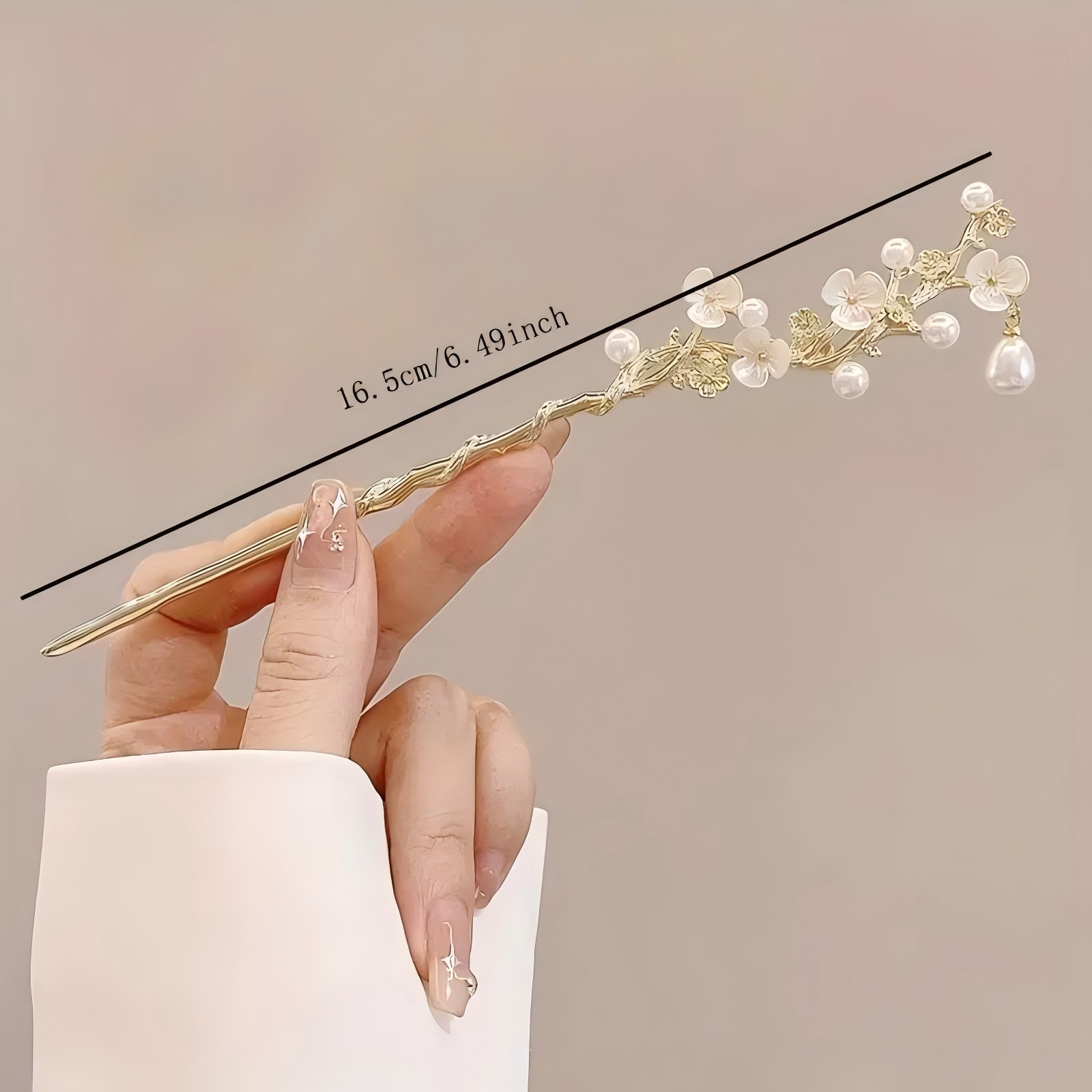 AliExpress Chinese Style Floral Tassel Hair Stick, view 6