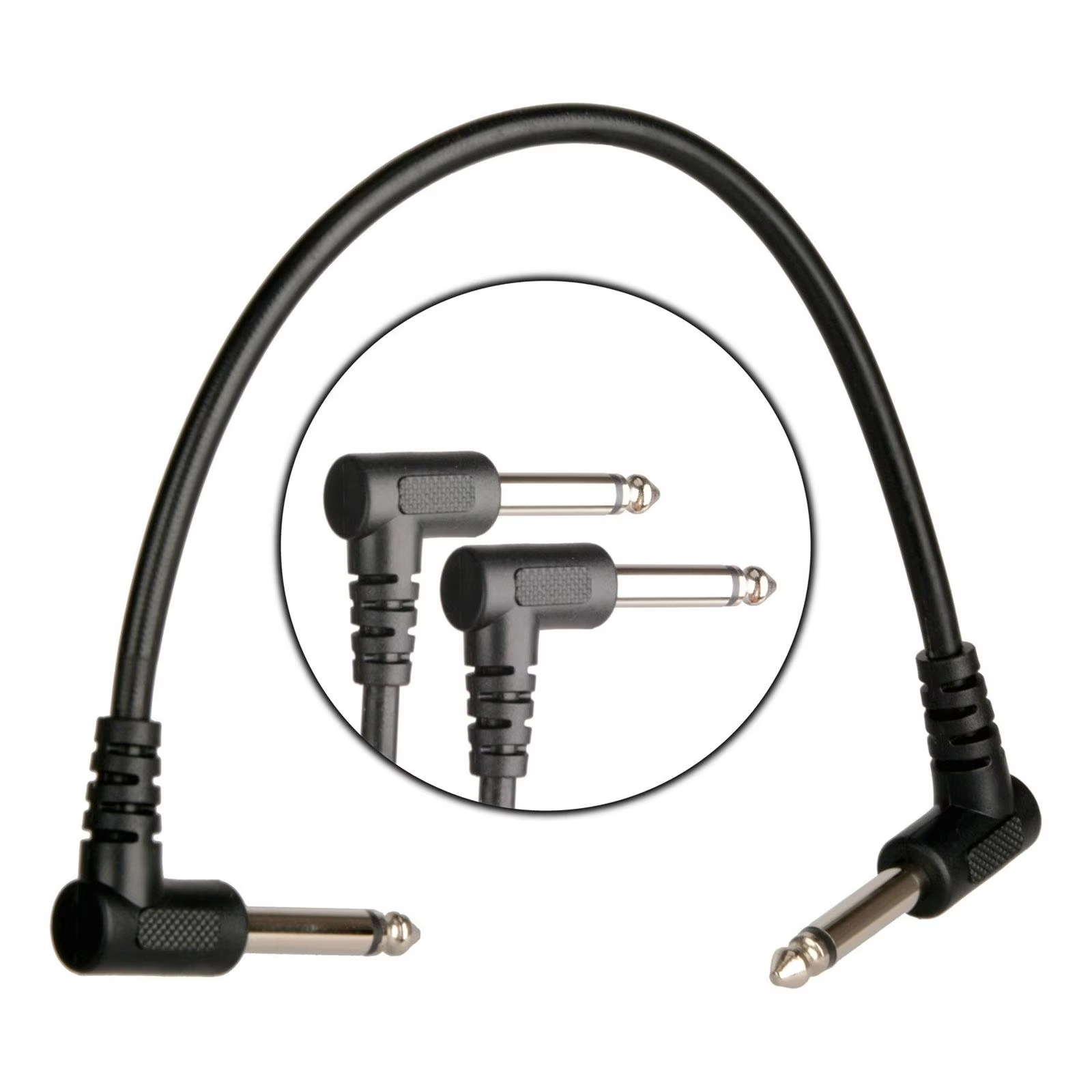 AliExpress ​​1/6pcs Guitar/Bass Effect Pedal Patch Cable - TS 1/4" Right Angle Shielded Low Noise, Beryllium Copper Core Instrument Cords​​, view 6
