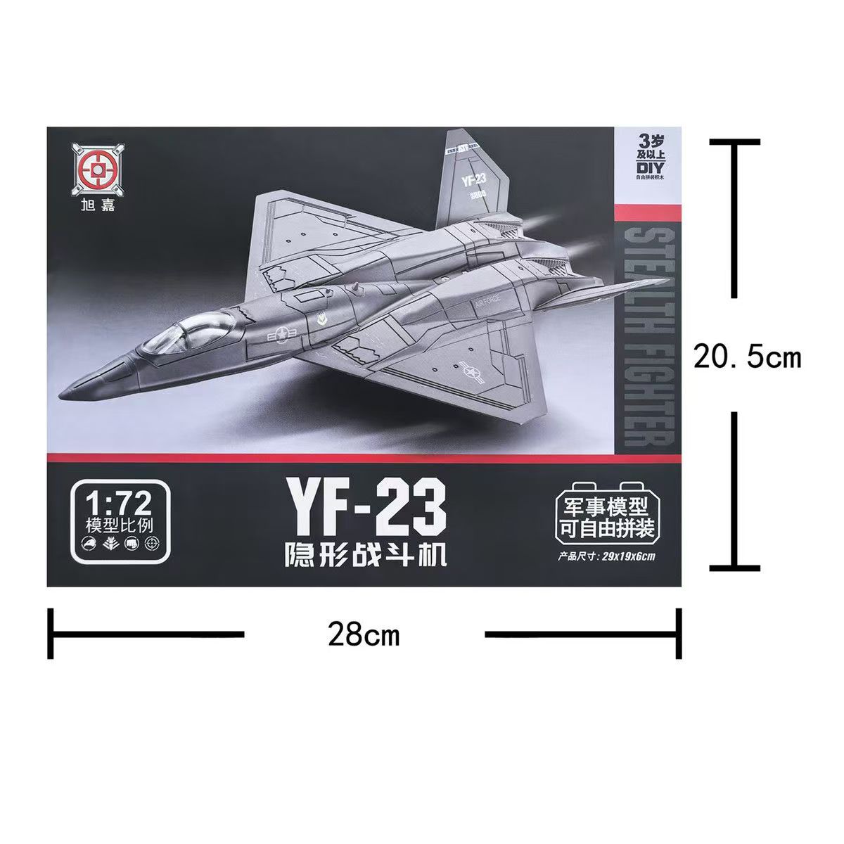 AliExpress 1:72 Scale YF-23 Fighter Jet ABS Creative Military Series Building Blocks Fighter Miniature Airplane Model Decor Christmas Gifts