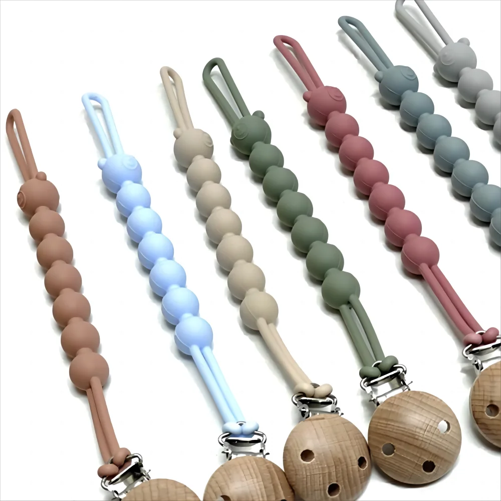 AliExpress 1/9PCS Baby One Pacifier Chain Baby Pacifier Lanyard Food Grade Silicone Teething Teether Anti Lost Pacifier Anti Drop Chain, view 4