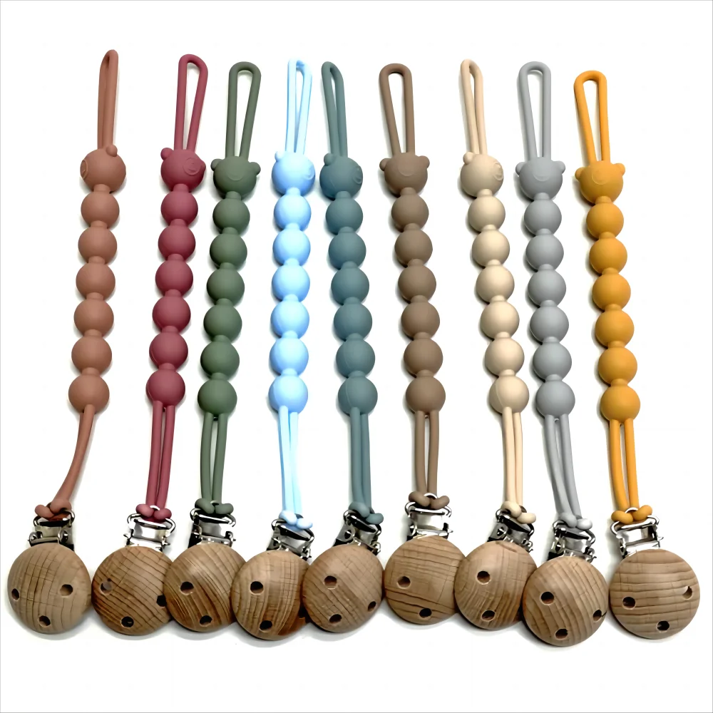 AliExpress 1/9PCS Baby One Pacifier Chain Baby Pacifier Lanyard Food Grade Silicone Teething Teether Anti Lost Pacifier Anti Drop Chain, view 5