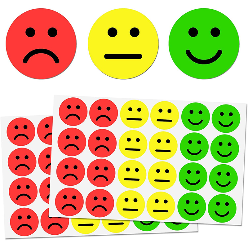 AliExpress 1" Happy Sad Smiling Face Behavior Stickers 120-1200pcs Labels Teachers Classroom School Kids Student Reward Sticker Toys Gifts