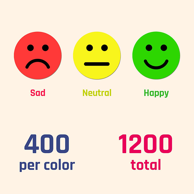 AliExpress 1" Happy Sad Smiling Face Behavior Stickers 120-1200pcs Labels Teachers Classroom School Kids Student Reward Sticker Toys Gifts, view 5
