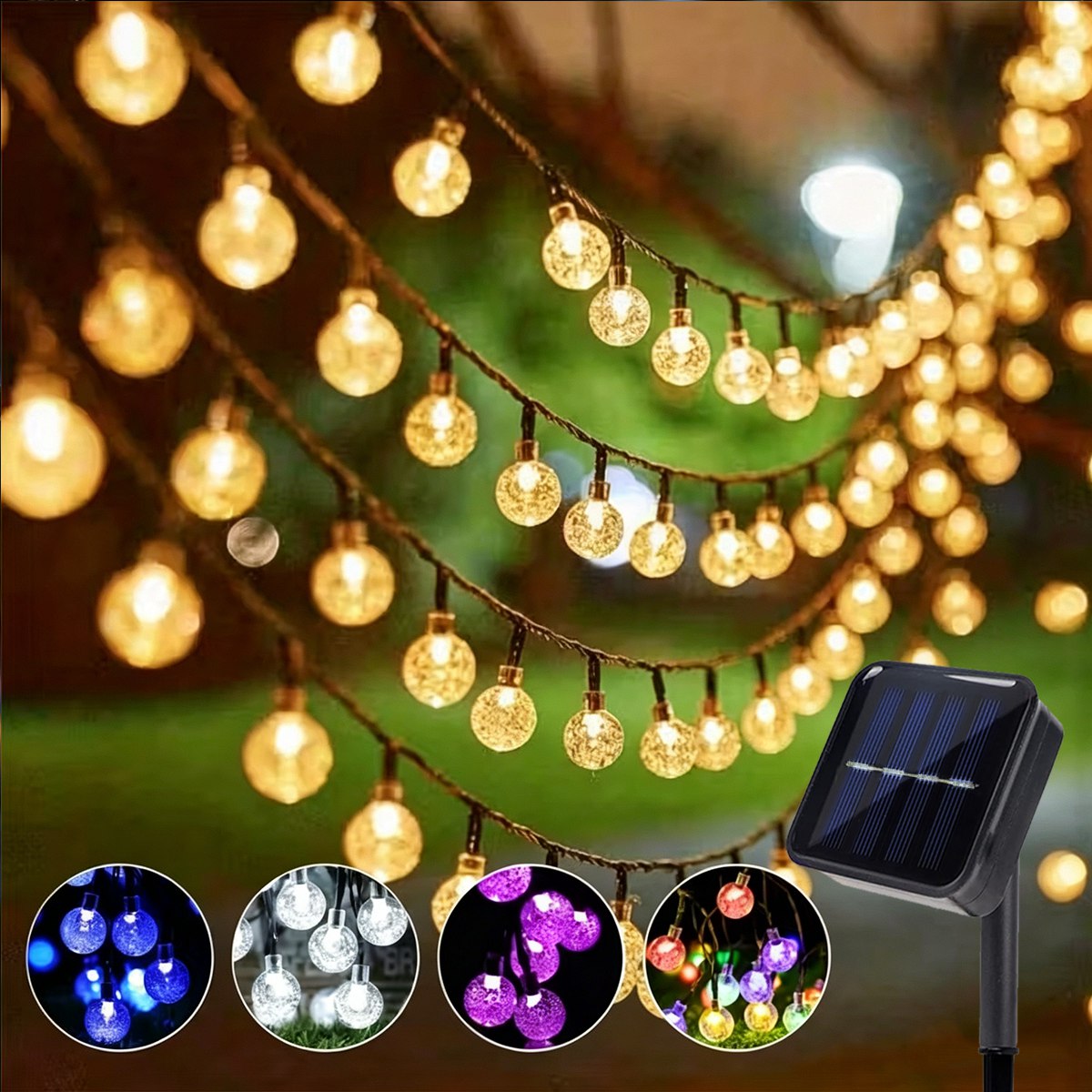 AliExpress Solar Bubble Ball String Lights (12m, 100 LED)