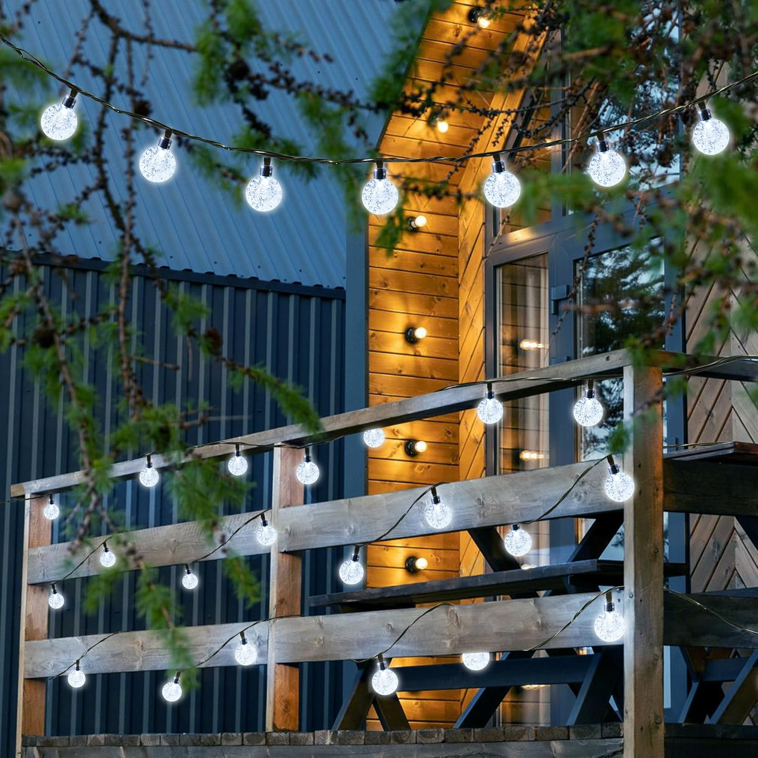 AliExpress Solar Bubble Ball String Lights (12m, 100 LED), view 4