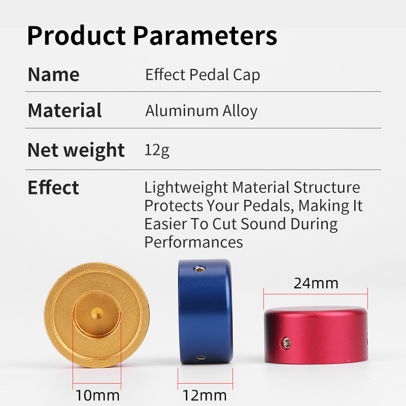 AliExpress 1 Pack Effector Guitar Pedal Caps Footswitch Topper Pedal Effector Pedalboard Pad Cover Aluminum Tool Parts Knob Accessories, view 5