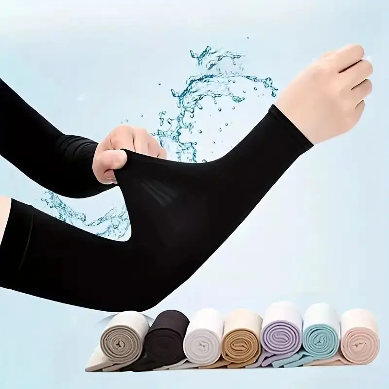 AliExpress 1 Pair Cooling Arm Covers for Men and Women Summer Sun Protection Sunshade Ice Silk Sleeves for Cycling Outdoor Sports Golf Runn