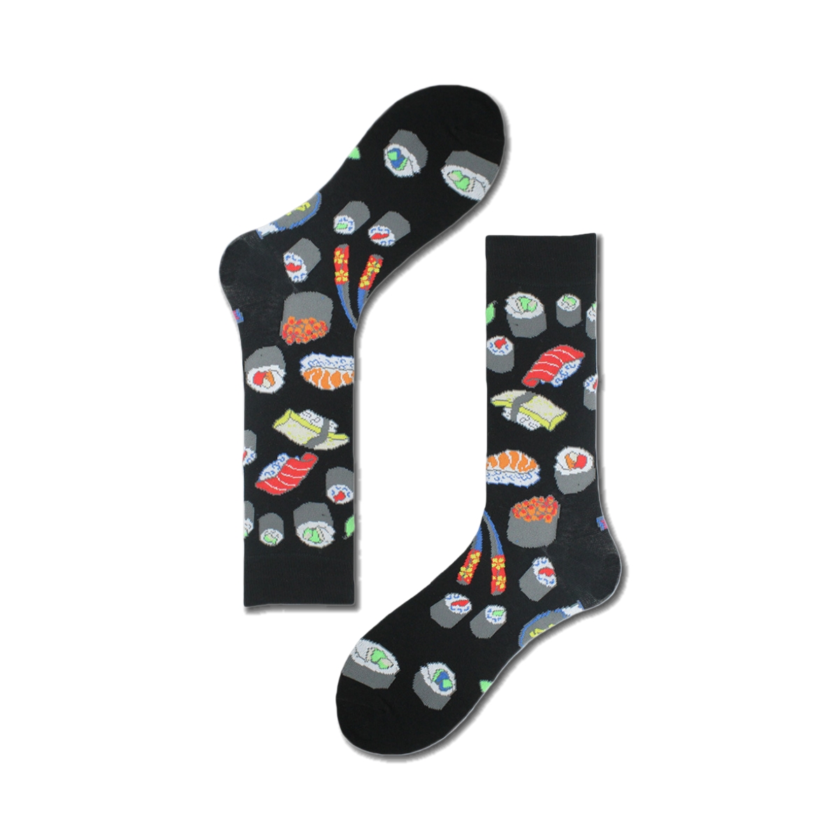 AliExpress 1 Pair Crew Socks With Japanese Cuisine Sushi Food Print In Blue, Comfortable Breathable Moisture-Wicking, Interesting Novelty, view 5
