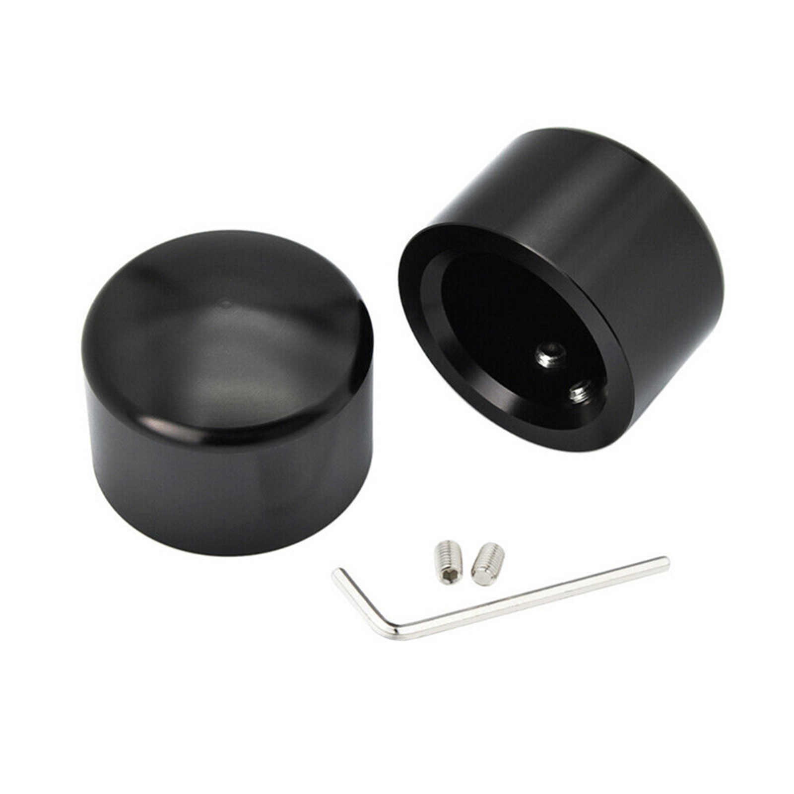 AliExpress 1 Pair Front Wheel Axle Nut Cover Cap For Harley Sportster 883 XL1200 X48 Custom Vehicle Operations V Rod VRSCSE, view 4
