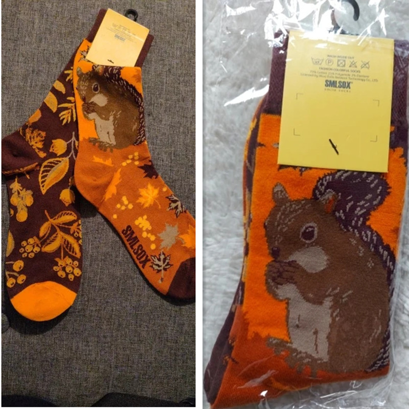 AliExpress 1 Pair Man Women Sock Original AB Tide Socks Colorful Cat Dog Koala Cow Cotton Socks Four Seasons Unisex Socks for Birthday Gift, view 2