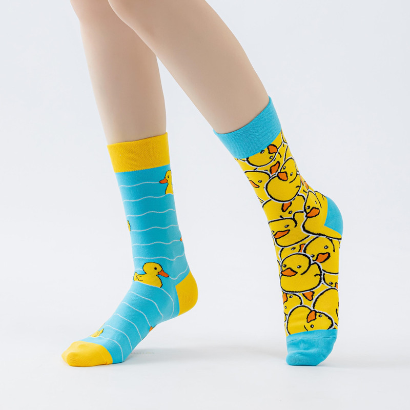 AliExpress 1 Pair Man Women Sock Original AB Tide Socks Colorful Cat Dog Koala Cow Cotton Socks Four Seasons Unisex Socks for Birthday Gift, view 3