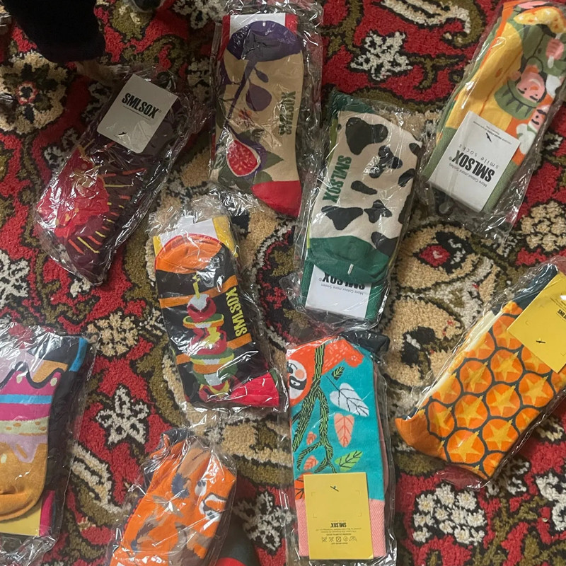 AliExpress 1 Pair Man Women Sock Original AB Tide Socks Colorful Cat Dog Koala Cow Cotton Socks Four Seasons Unisex Socks for Birthday Gift, view 5