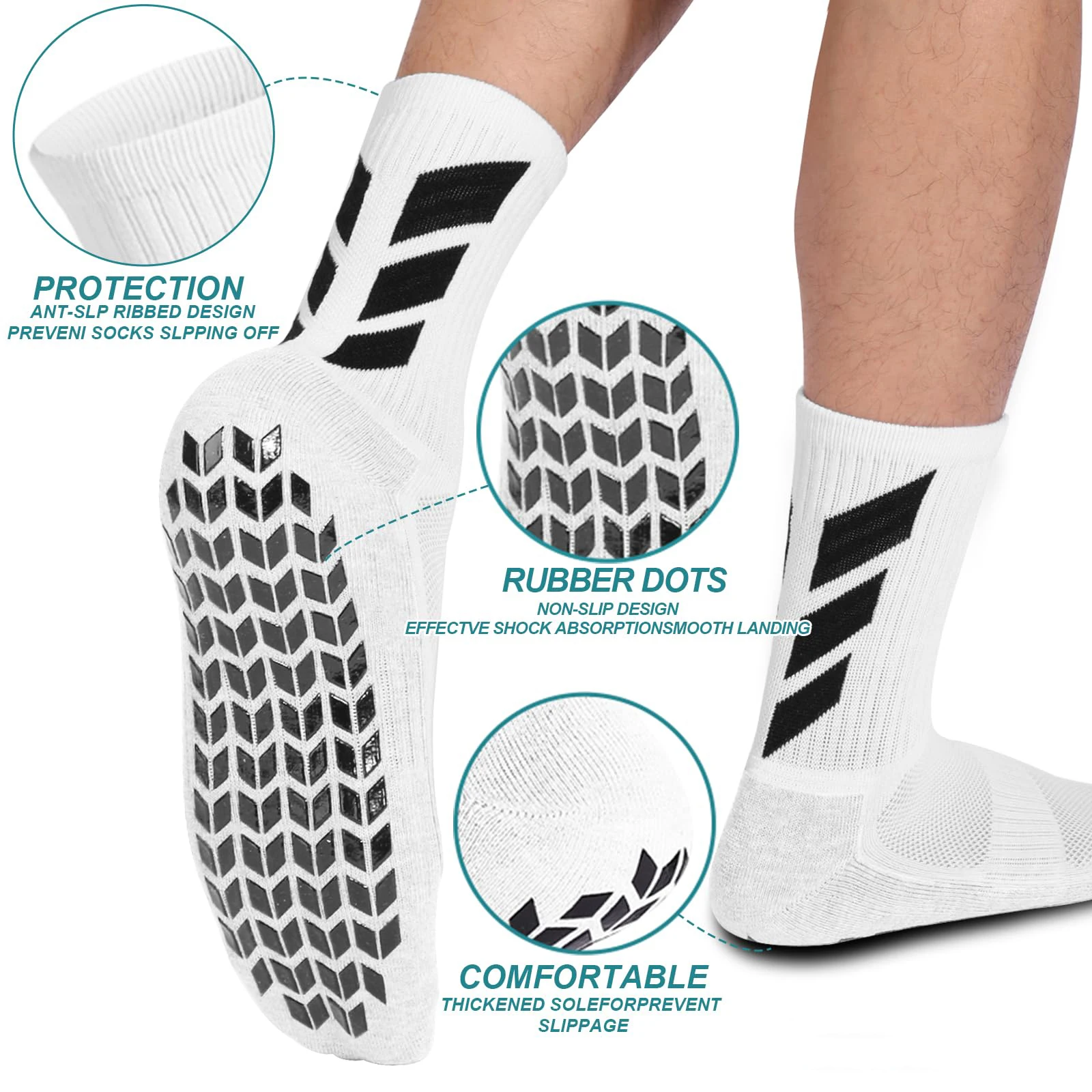 AliExpress 1 Pair, Men's Football Socks anti Slip Training Sports Socks, Mid Tube Sports Sock, view 3