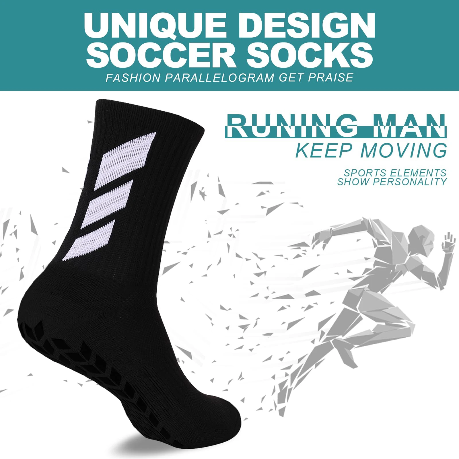AliExpress 1 Pair, Men's Football Socks anti Slip Training Sports Socks, Mid Tube Sports Sock, view 4