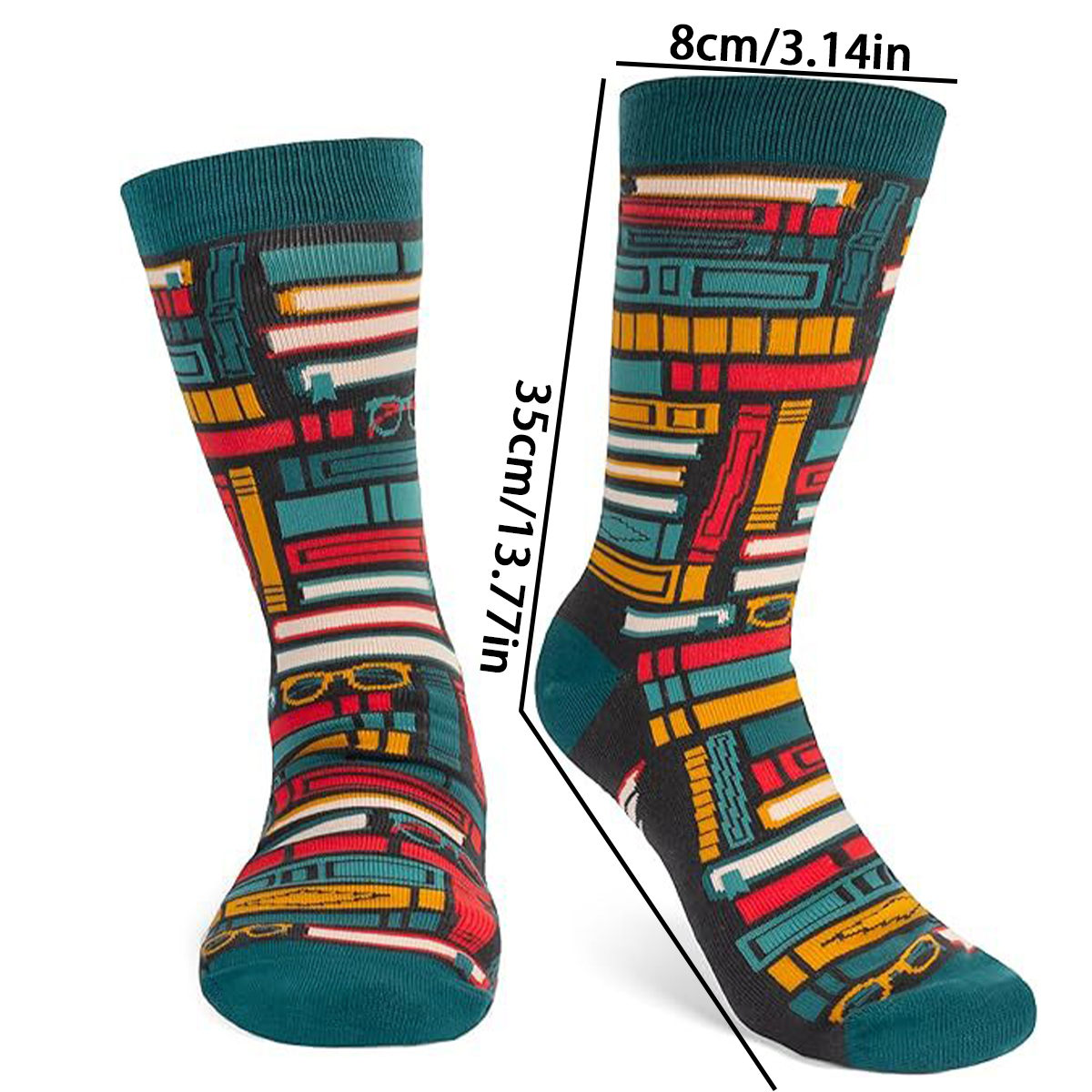 AliExpress 1 Pair Men'S Mid-Calf Socks | "Shh! I'm Reading", Breathable Moisture-Wicking Socks, Ideal for Daily Use and Gifting, view 2