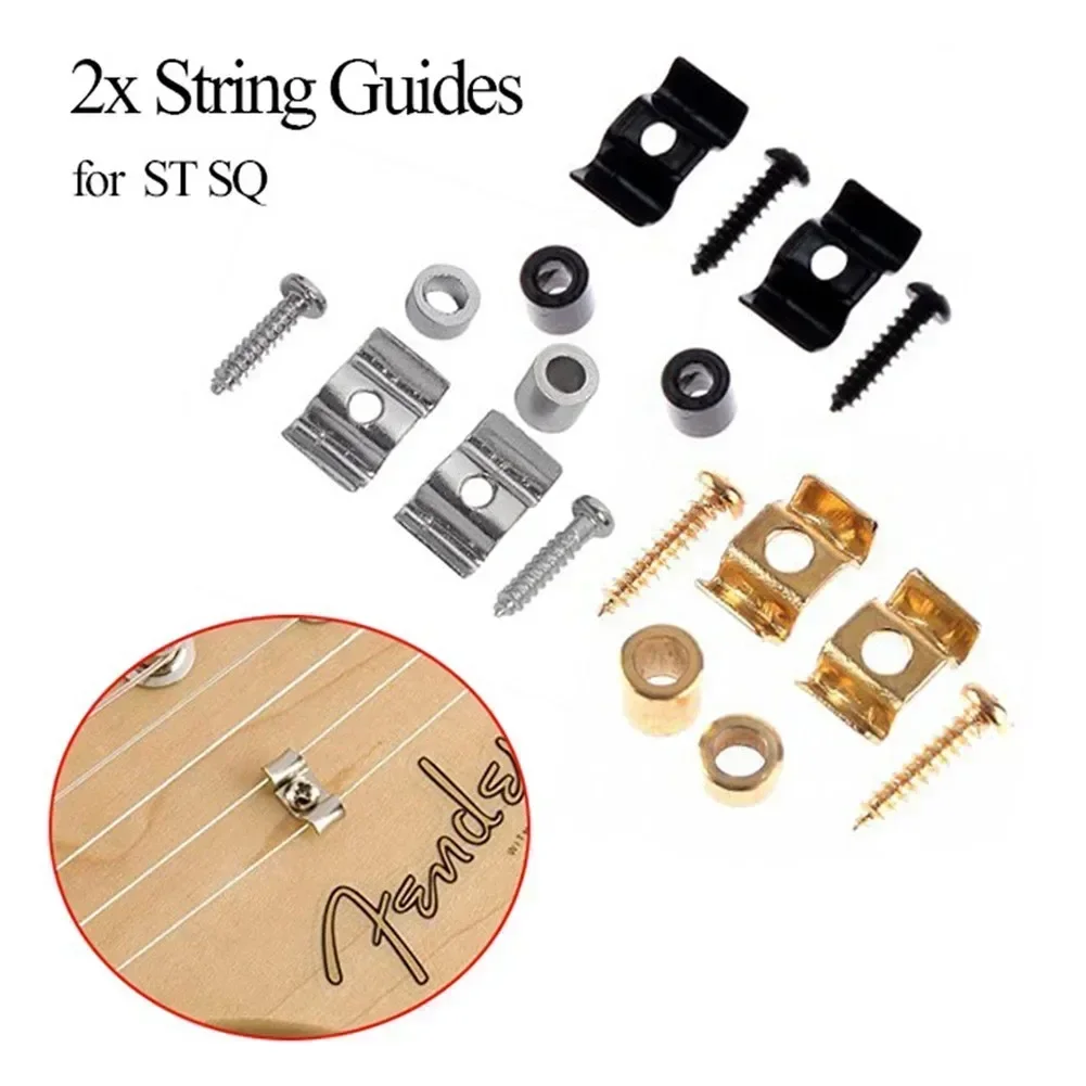 AliExpress 1 Pair Of String Trees/Retainers Electric Guitar Gold/Black/Chrome With Screw Guide Fit Telecaster Electric Guitar Accessories