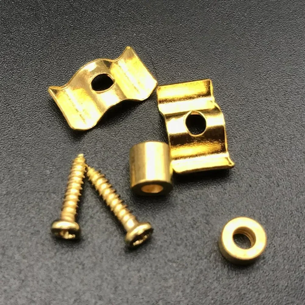 AliExpress 1 Pair Of String Trees/Retainers Electric Guitar Gold/Black/Chrome With Screw Guide Fit Telecaster Electric Guitar Accessories, view 2