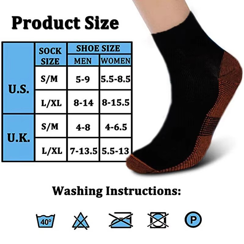 AliExpress 1 Pair Plantar Faciitis Compression Socks Foot Support Ankle Arthritis Socks Breathable Foot Heel Arthritis Sport Socks, view 2