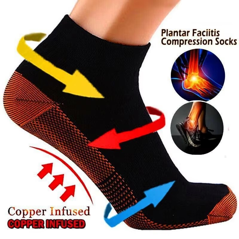 AliExpress 1 Pair Plantar Faciitis Compression Socks Foot Support Ankle Arthritis Socks Breathable Foot Heel Arthritis Sport Socks, view 4
