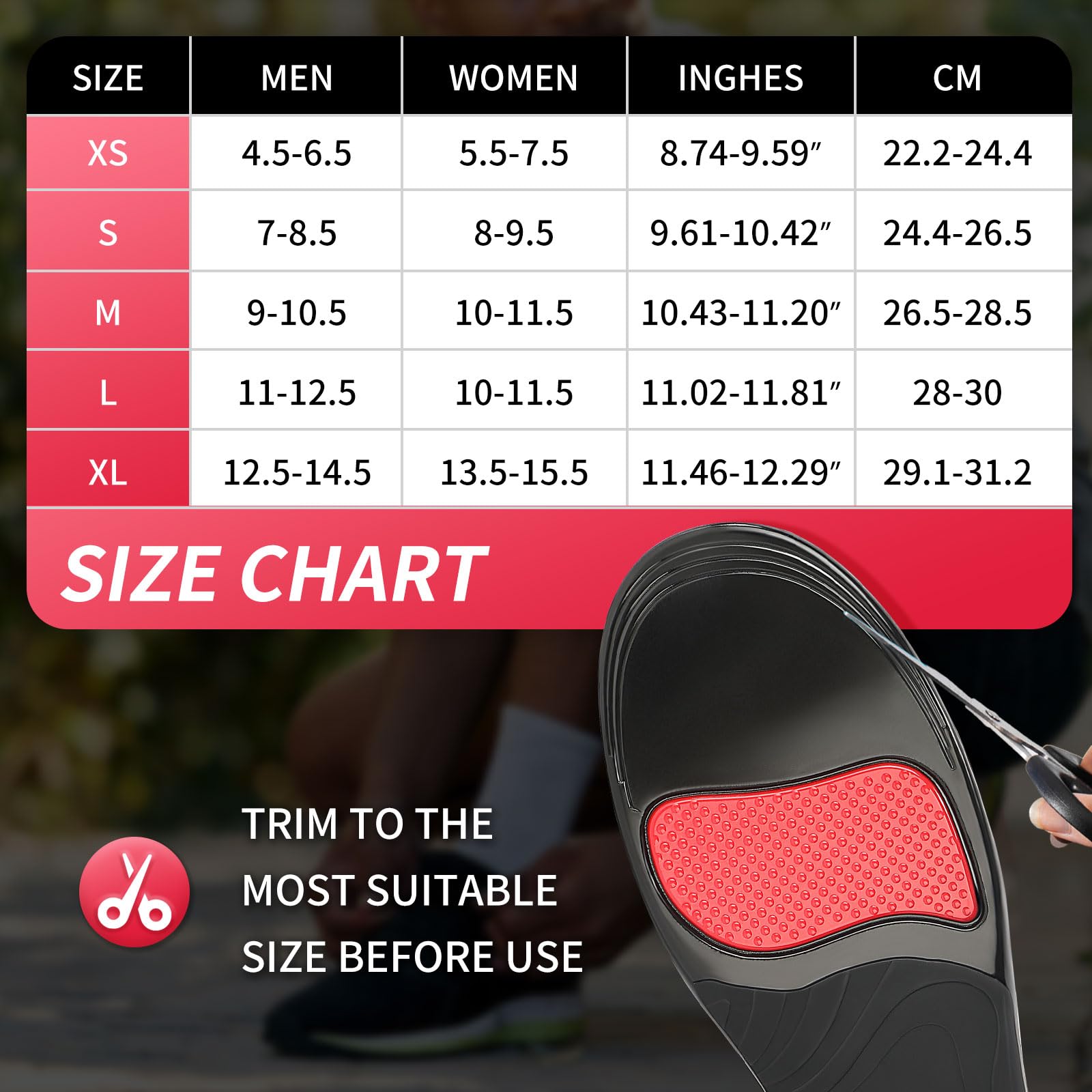 AliExpress 1 Pair Premium Insoles for Feet PU Gel Shock Absorption Breathable Comfortable Lightweight Sweat Absorbing Shoes Pads, view 2