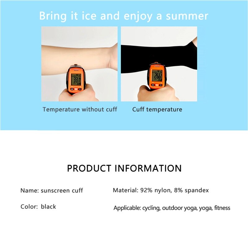 AliExpress Ice Silk Cooling Finger Sleeves for Riding (1 Pair), view 6