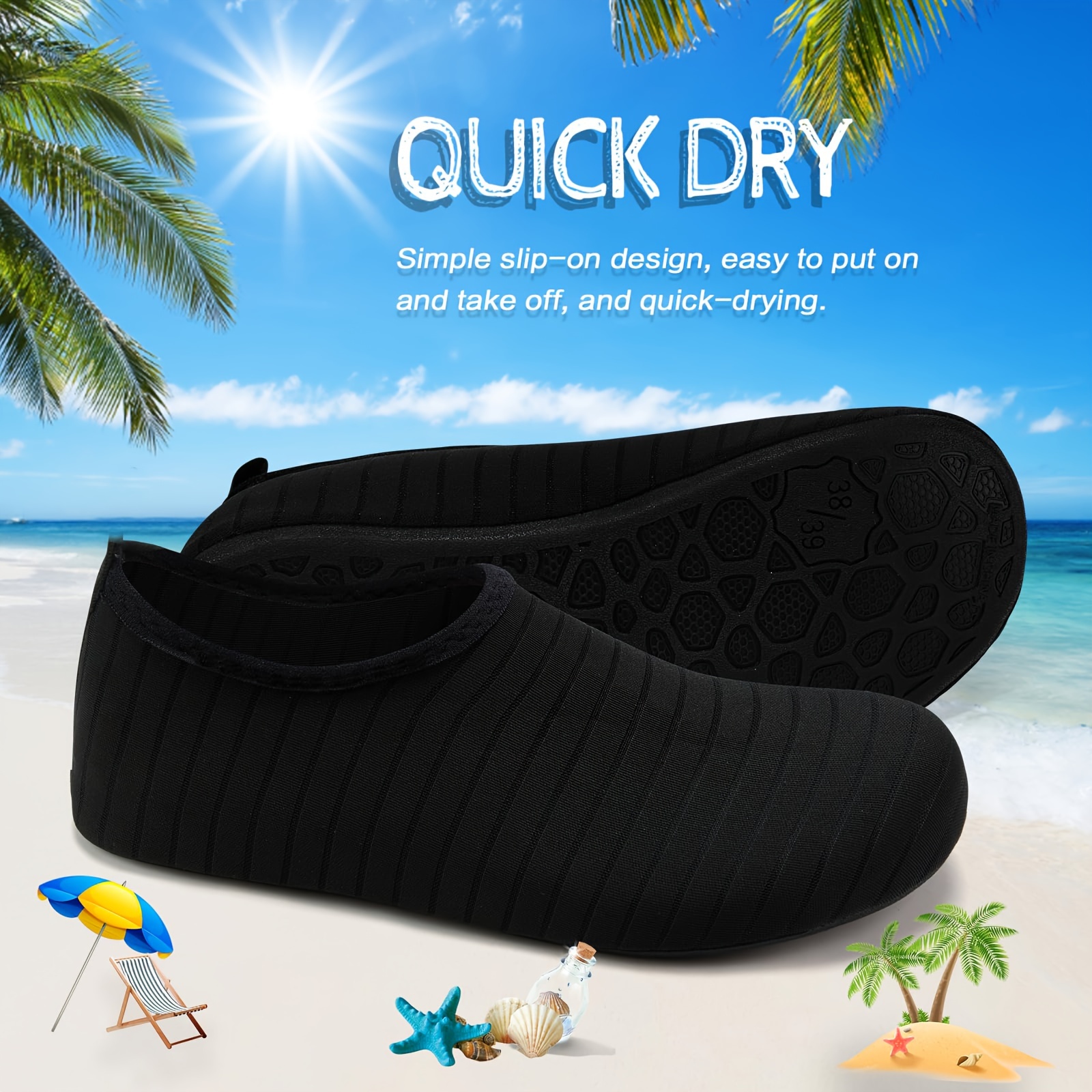 AliExpress 1 Pair Water Shoes Women Barefoot Socks Anti-Slip Quick-Dry Men Beach Swim Water Sports Shoes, view 2