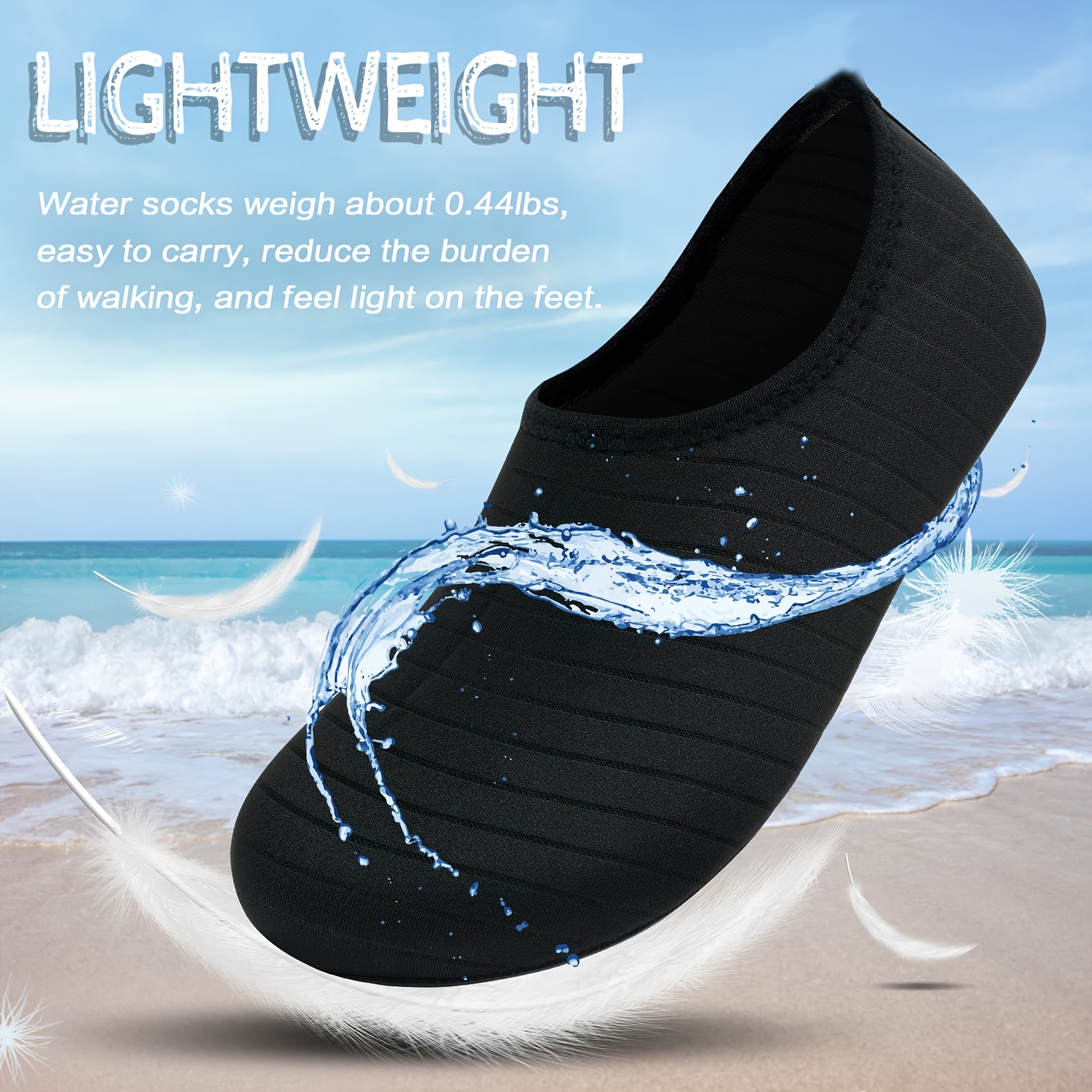 AliExpress 1 Pair Water Shoes Women Barefoot Socks Anti-Slip Quick-Dry Men Beach Swim Water Sports Shoes, view 3