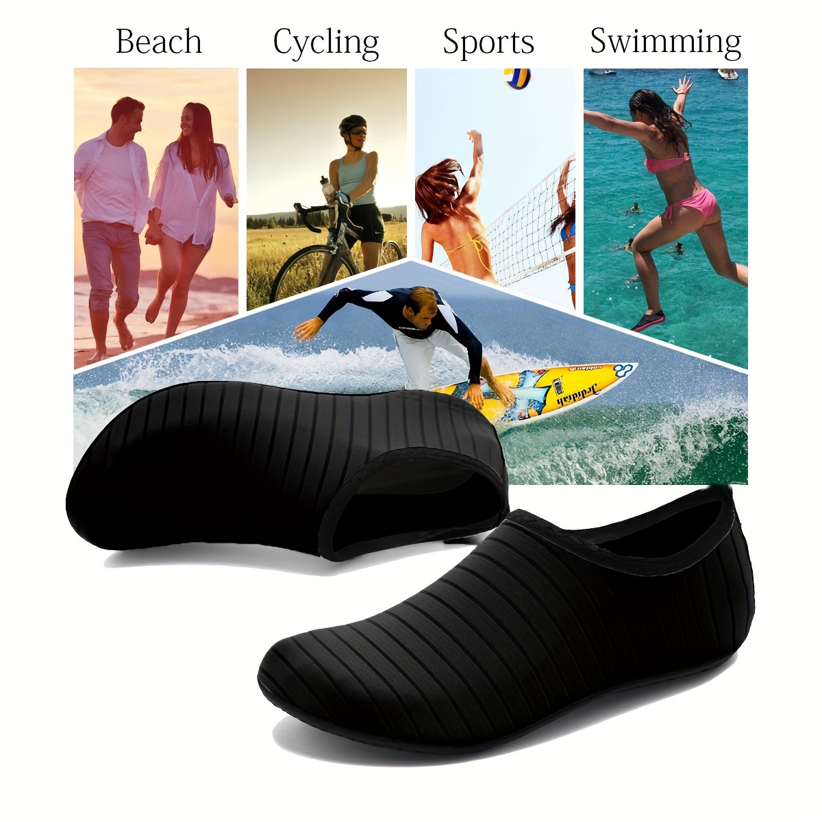 AliExpress 1 Pair Water Shoes Women Barefoot Socks Anti-Slip Quick-Dry Men Beach Swim Water Sports Shoes, view 5