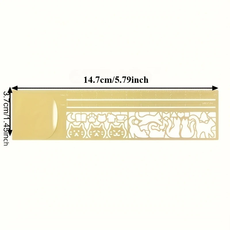 AliExpress 1 PC Cute Cat Bookmark - Double-Sided Ruler for Diary/Planner/Notes, Creative Stationery Gift, view 2