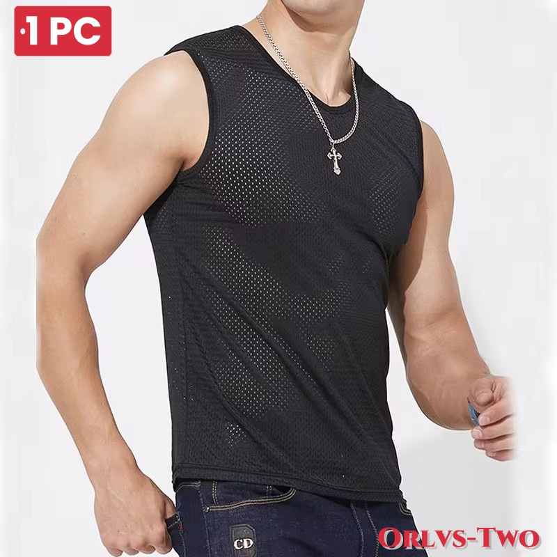 AliExpress Men's Ice Silk Mesh Stringer Tank Top