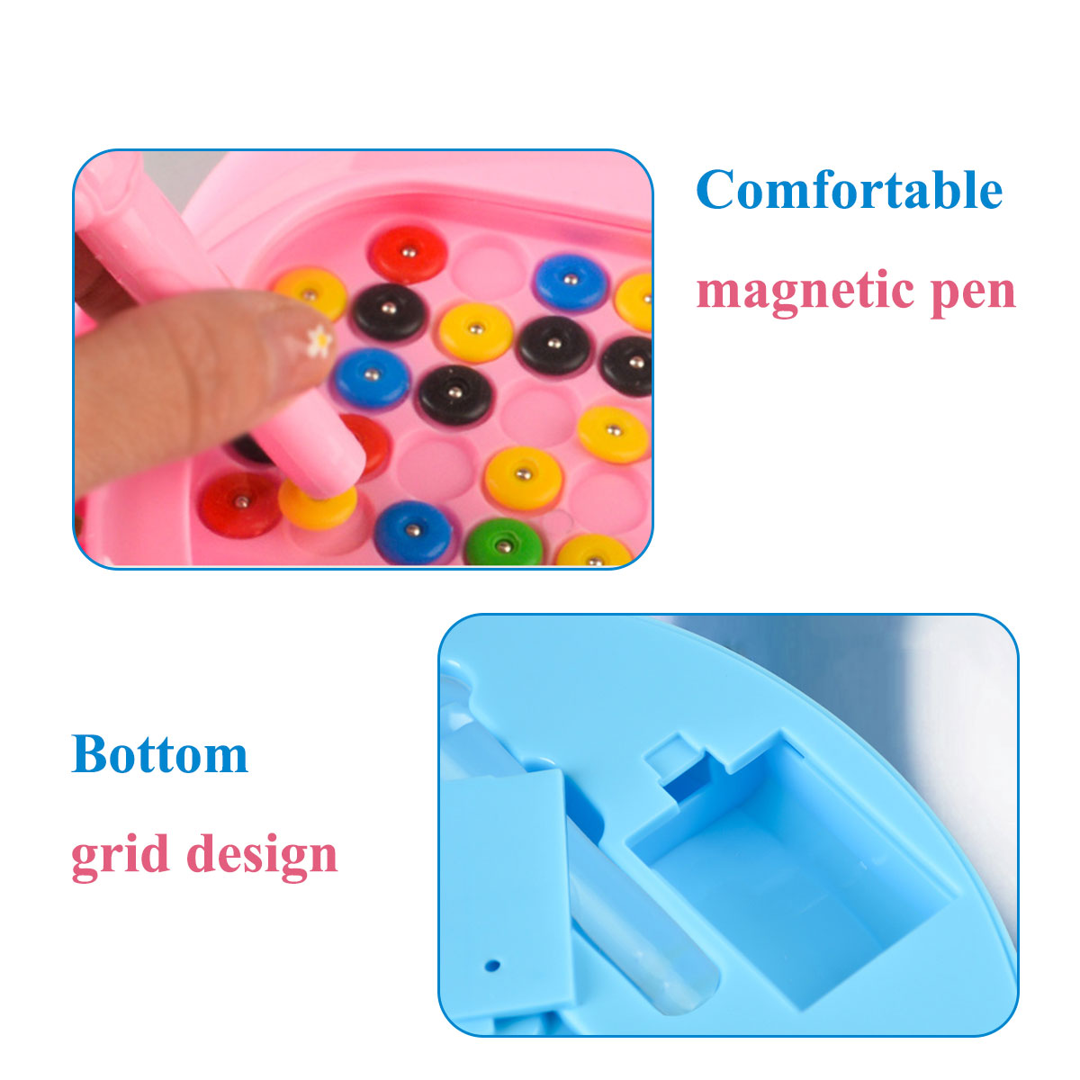 AliExpress 1 PCS Children's Magnetic Doodle Board with Pen & Beads Drawing Toy for 3-8 Years Kids Educational Boy Girl Montessori Gift, view 4