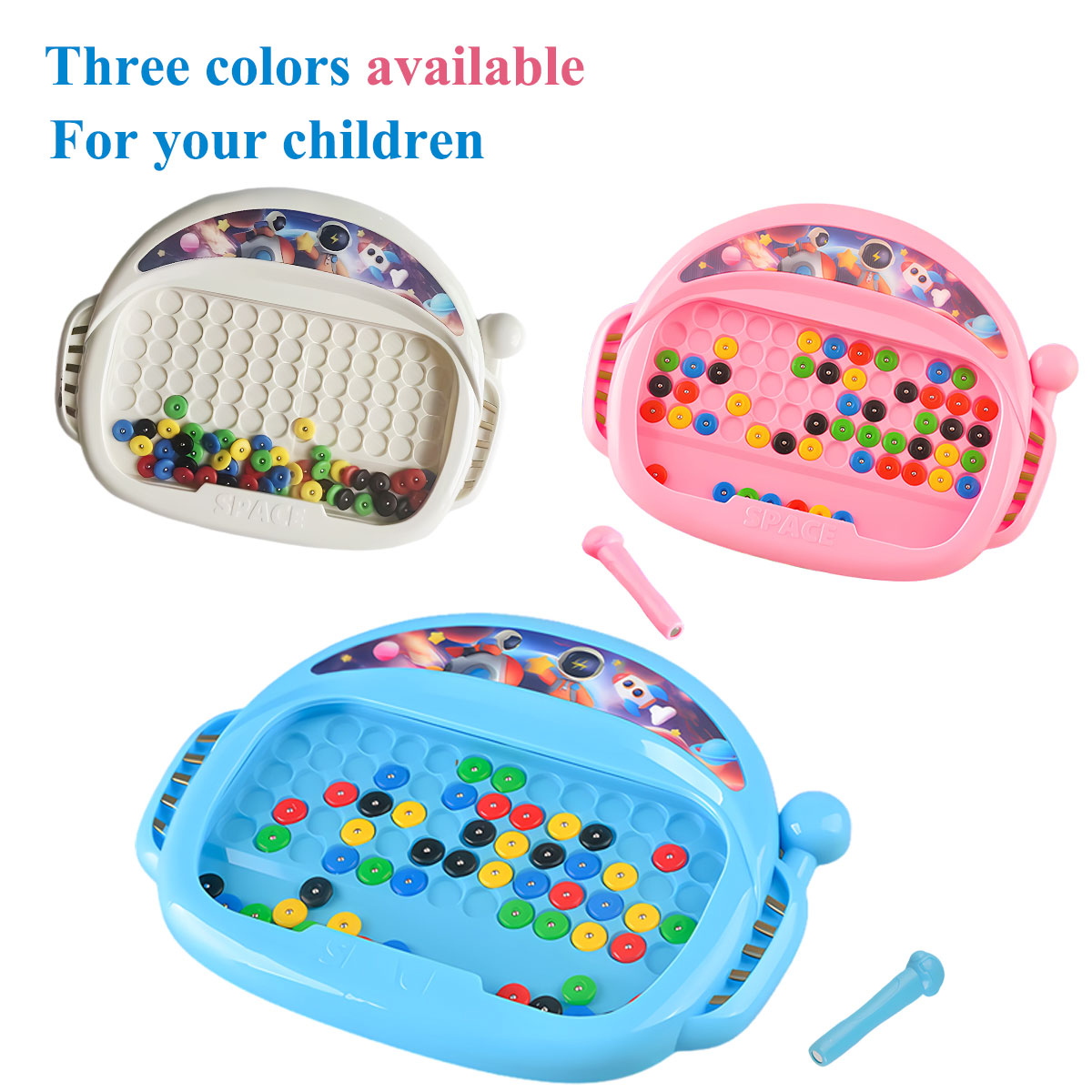 AliExpress 1 PCS Children's Magnetic Doodle Board with Pen & Beads Drawing Toy for 3-8 Years Kids Educational Boy Girl Montessori Gift, view 6