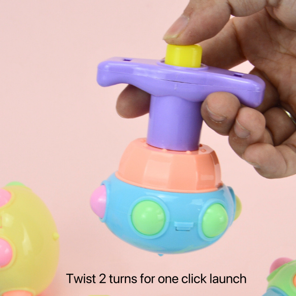 AliExpress 1 Pcs Luminous Lotus Top Rotating Emission with Light Flash Children Toy Multicolour Luminous Gyroscope, view 5