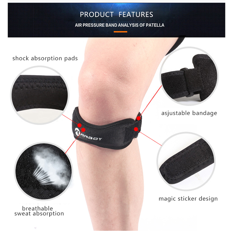 AliExpress 1 Piece Knee Patellar Tendon Knee Support Strape Brace Adjustable Shock Absorption Compression Knee Pad Sleeve for Basketball, view 2