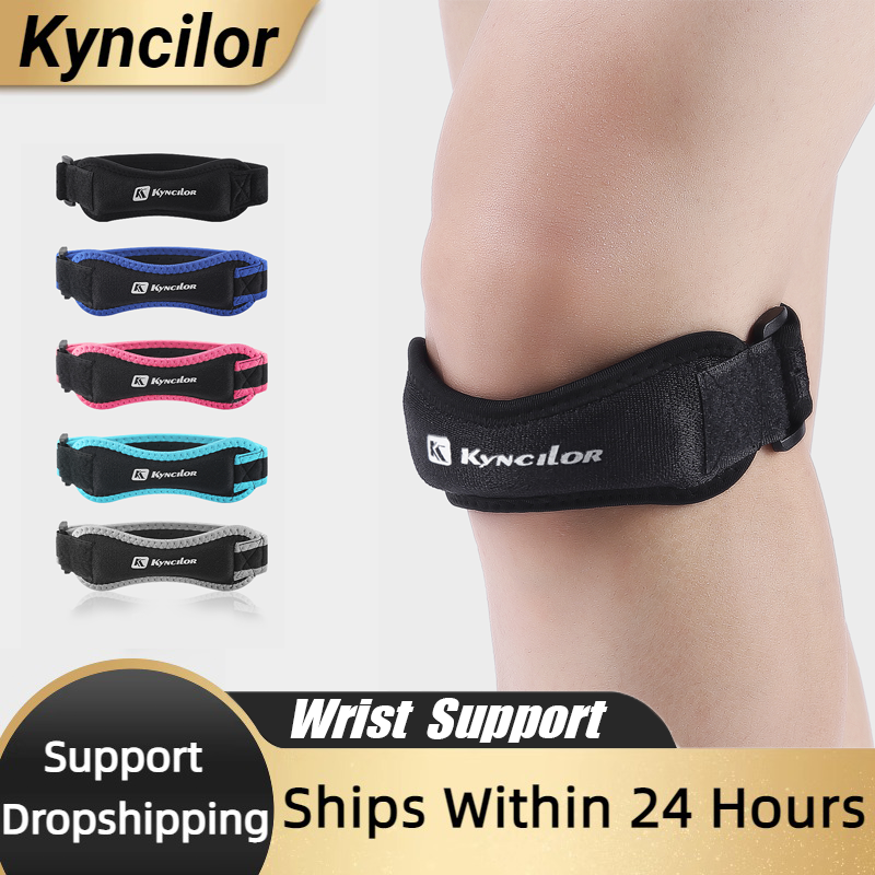AliExpress 1 Piece Knee Patellar Tendon Knee Support Strape Brace Adjustable Shock Absorption Compression Knee Pad Sleeve for Basketball, view 3